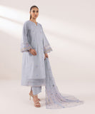 Sapphire  3 Piece Embroidered Cambric Suit 0U3PEST24V52 Intermix Collection 2024