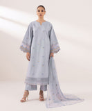 Sapphire  3 Piece Embroidered Cambric Suit 0U3PEST24V52 Intermix Collection 2024