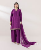 Sapphire  3 Piece Embroidered Cambric Suit 0U3PEST24V53 Intermix Collection 2024