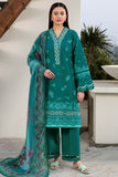 Farasha Dewy Teal Summer Weaves Embroidered lawn 2025