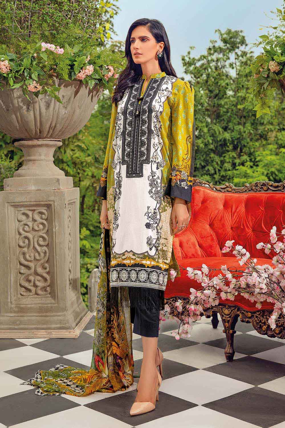 BM-12015 Gul Ahmed Online Premium Lawn Chiffon 2022