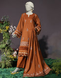 Junaid Jamshaid 3PC-JJLS-W-JW-24-1746 Brown Cambric Embroidered Shades Of Summer 2025