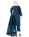 Junaid Jamshaid Blue Cotton 3 PC | JLAWN-S-24-179 Casuals Eid Prets Collection 2024