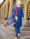 Junaid Jamshaid Blue Textured 3 PC | JLAWN-S-24-449 Casuals Eid Prets Collection 2024
