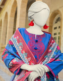 Junaid Jamshaid Blue Textured 3 PC | JLAWN-S-24-449 Casuals Eid Prets Collection 2024