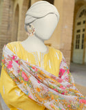 Junaid Jamshaid Yellow 3 PC | JLAWN-S-24-453 Casuals Eid Prets Collection 2024