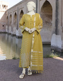 Junaid Jamshaid Yellow Cambric 3PC | JLAWN-S-24-488 Eid Ul Adha Lawn Collection 2024