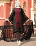 Junaid Jamshaid Black Doria 3PC | JLAWN-S-24-489 Eid Ul Adha Lawn Collection 2024