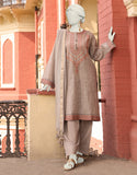 Junaid Jamshaid Beige Doria 3PC | JLAWN-S-24-490 Eid Ul Adha Lawn Collection 2024