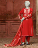 Juniad Jamshaid Red Lawn Embroidered 3PC-JLAWN-S-25-062-S Summer Pret 2025
