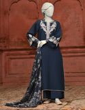 Juniad Jamshaid Blue Lawn Embroidered 3PC-JLAWN-S-25-063-S Summer Pret 2025