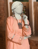 Juniad Jamshaid Peach Dobby Embroidered 2PC-JLAWN-S-JDS-25-1005-S Summer Pret 2025