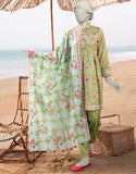 Junaid Jamshaid 3PC-JLAWN-S-25-3049 Green Lawn  Printed Shades Of Summer 2025