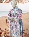 Junaid Jamshaid 3PC-JLAWN-S-25-3054 Blue Lawn  Printed Shades Of Summer 2025