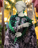 Junaid Jamshaid 3PC-JLAWN-S-25-3063 Black Lawn Embroidered Shades Of Summer 2025