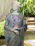 Junaid Jamshaid 3PC-JLAWN-S-25-3073 Blue Lawn Embroidered Shades Of Summer 2025