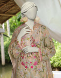 Junaid Jamshaid 3PC-JLAWN-S-25-3075 Green Lawn Embroidered Shades Of Summer 2025