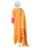 Junaid Jamshaid 3PC-JLAWN-S-25-3121 Orange Jacquard Dyed  Shades Of Summer 2025