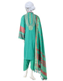 Junaid Jamshaid 3PC-JLAWN-S-25-3122 Green Jacquard Dyed  Shades Of Summer 2025