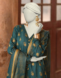 Junaid Jamshaid 3PC-JLAWN-S-25-3137 Green Lawn  Printed Shades Of Summer 2025