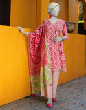 Junaid Jamshaid 3PC-JLAWN-S-25-3144 Pink Lawn  Printed Shades Of Summer 2025