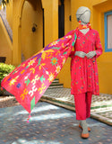 Junaid Jamshaid 3PC-JLAWN-S-25-3147 Pink Lawn  Printed Shades Of Summer 2025