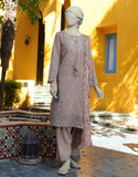 Junaid Jamshaid 3PC-JLAWN-S-25-3159 Grey Jacquard Embroidered Shades Of Summer 2025