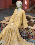 Junaid Jamshaid 3PC-JLAWN-S-25-3160 Cream Jacquard Embroidered Shades Of Summer 2025