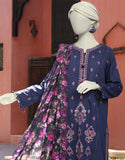 Junaid Jamshaid 3PC-JLAWN-S-25-3164 Blue Jacquard Embroidered Shades Of Summer 2025