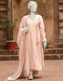 Junaid Jamshaid 3PC-JLAWN-S-25-3177 Pink Doria Dyed  Shades Of Summer 2025