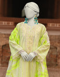 Junaid Jamshaid 3PC-JLAWN-S-25-3191 Green Lawn Embroidered Shades Of Summer 2025