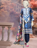 Junaid Jamshaid 3PC-25-3220 Blue Cambric Printed Shades Of Summer 2025
