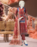 Junaid Jamshaid 3PC-25-3224 Maroon Cambric Printed Shades Of Summer 2025