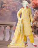 Junaid Jamshaid 3PC-25-3229 Yellow Cambric Printed Shades Of Summer 2025