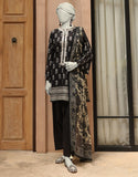 Junaid Jamshaid 3PC-JLAWN-S-25-3294-A Black Lawn Embroidered Shades Of Summer 2025