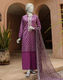 Junaid Jamshaid 3PC-JLAWN-S-25-3295-B Purple Lawn Embroidered Shades Of Summer 2025