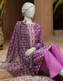 Junaid Jamshaid 3PC-JLAWN-S-25-3295-B Purple Lawn Embroidered Shades Of Summer 2025