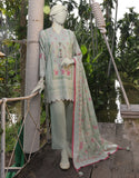 Junaid Jamshaid 3PC-JLAWN-S-25-801 Green Lawn  Printed Shades Of Summer 2025