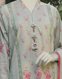 Junaid Jamshaid 3PC-JLAWN-S-25-801 Green Lawn  Printed Shades Of Summer 2025
