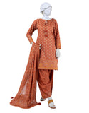 Junaid Jamshaid 3PC-JLAWN-S-25-806 Rust Lawn  Printed Shades Of Summer 2025