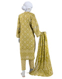 Junaid Jamshaid 3PC-JLAWN-S-25-807 Green Lawn  Printed Shades Of Summer 2025