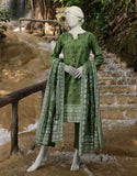 Junaid Jamshaid 3PC-JLAWN-S-25-813 Green Jacquard  Printed Shades Of Summer 2025