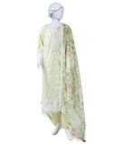 Junaid Jamshaid 3PC-JLAWN-S-25-825 Green Lawn Embroidered Shades Of Summer 2025