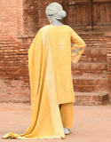 Junaid Jamshaid 3PC-JLAWN-S-25-847 Yellow Lawn Dyed  Shades Of Summer 2025