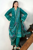 Farasha Dewy Teal Summer Weaves Embroidered lawn 2025