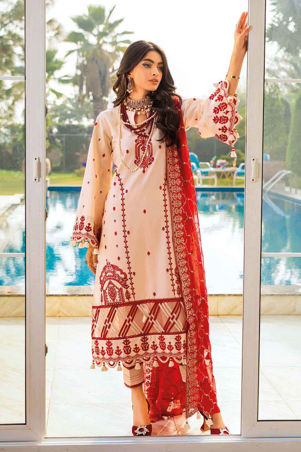 PM-22017 Gul Ahmed Online Premium Lawn Chiffon 2022