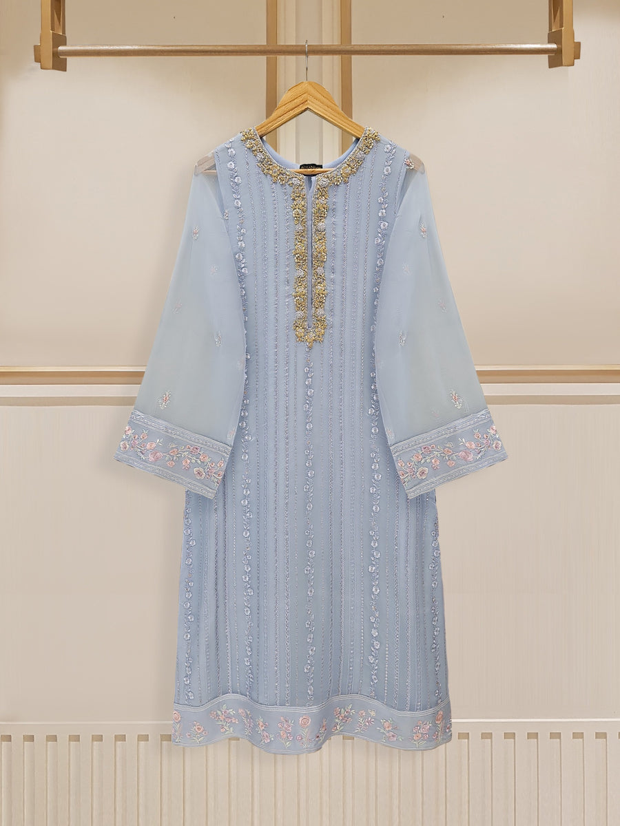 agha noor blue dress Agha Noor 3 Piece