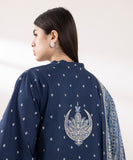 Sapphire  3 Piece Embroidered Cambric Suit 3PEDY24DFV54 Intermix Collection 2024