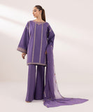 Sapphire  3 Piece Embroidered Dobby Suit 3PEDY24DFV59 Intermix Collection 2024