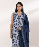 Sapphire  3 Piece Embroidered Dull Raw Silk Suit 3PESG24V55UC Intermix Collection 2024
